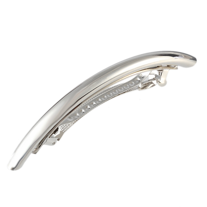 Simple Personality Decorations Fashion Style Women Hair Clips Cool Metal Gold/Silver Plain ARC Tube Big Hairpin Accessories