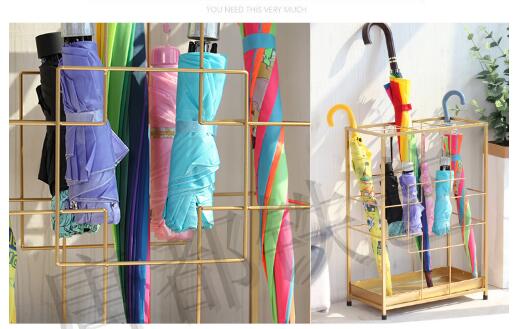 Umbrella Rack Ground-type Commercial Furniture Golden Creative Home Door Office Building Nordic Hotel