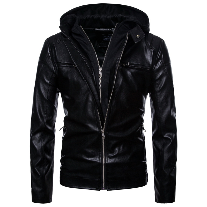 Size -XXL Motorcycle Leather Jacket Men Newest Hooded Punk Leather Jacket Zippers Design PU Biker Coats Clothing,B051, B051 black
Size -XXL Motorcycle Leather Jacket Men Newest Hooded Punk Leather Jacket Zippers Design PU Biker Coats Clothing,B051, B051 black
