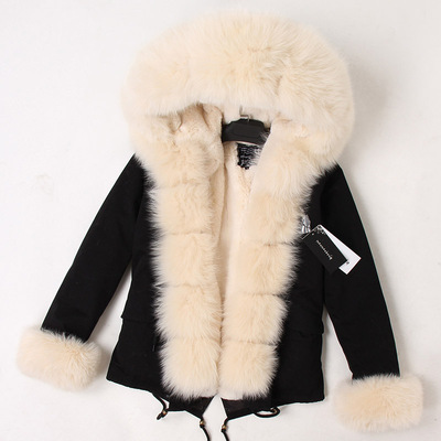 2019 Classic beige fox fur trim Maomaokong brand beige white rabbit fur lining mini black parka snow women jacket, Choose the model
2019 Classic beige fox fur trim Maomaokong brand beige white rabbit fur lining mini black parka snow women jacket, Choose the model