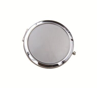 300pcs Free Shipping 70mm Pocket Compact Mirror favors Round Metal Silver Makeup Mirror Promotional Gift