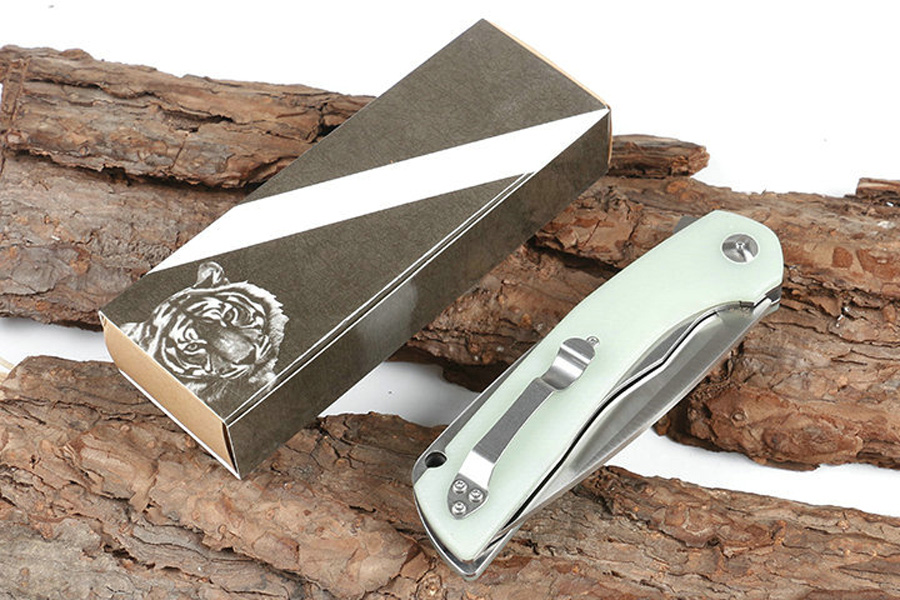 High Quality 3 Colors Ball Bearing Flipper Folding Knife D2 Satin Drop Point Blade G10 + Stainless Steel Sheet Handle With Retail Box
