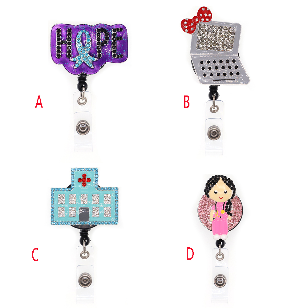 1pc /5pcs /10pcs Rhinestone HOPE Hospital Female Doctor Shape Badge Reel Retractable ID Badge Holder fOR nurse
1pc /5pcs /10pcs Rhinestone HOPE Hospital Female Doctor Shape Badge Reel Retractable ID Badge Holder fOR nurse
