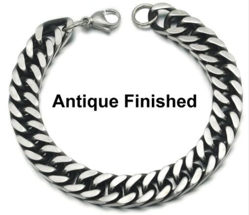 Gold Plated Stainless Steel Bracelets Curb Cuban Chain Mens Jewellery Fashion 87quot long10mm wideWhole jewelry