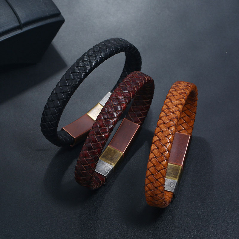 Wholesale New Arrival Handmade Mens Punk Fashion Retro Stainless Steel Charm Bracelets PU Leather Bangle Jewelry Christmas Gift
Wholesale New Arrival Handmade Mens Punk Fashion Retro Stainless Steel Charm Bracelets PU Leather Bangle Jewelry Christmas Gift