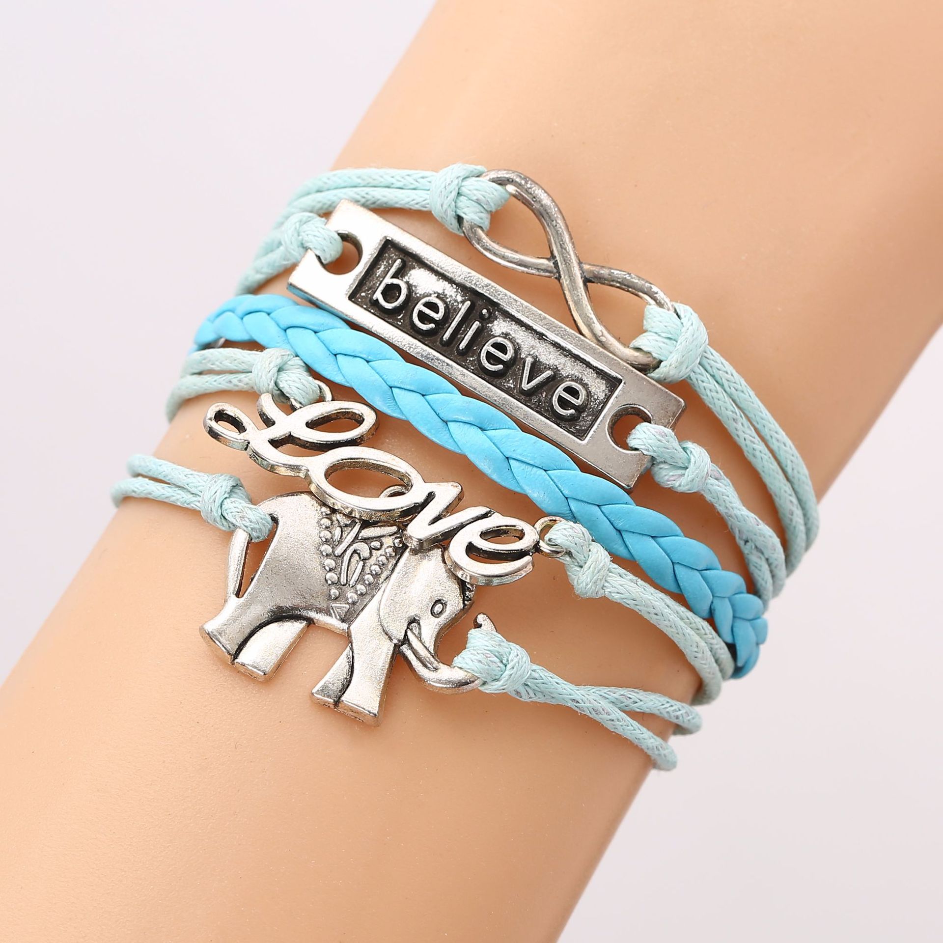 12 pcs/lot Women's Fashion Wings Leather Multilayer Cute Love Heart Charms Bracelet Handmade Braiding Braclet free shipping, Golden;silver
12 pcs/lot Women's Fashion Wings Leather Multilayer Cute Love Heart Charms Bracelet Handmade Braiding Braclet free shipping, Golden;silver