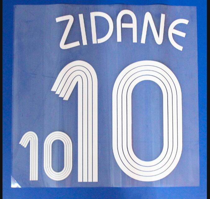 2006 Frence National team #10 ZIDANE Retro soccer Nameset Print Football Player font nameset patch
2006 Frence National team #10 ZIDANE Retro soccer Nameset Print Football Player font nameset patch