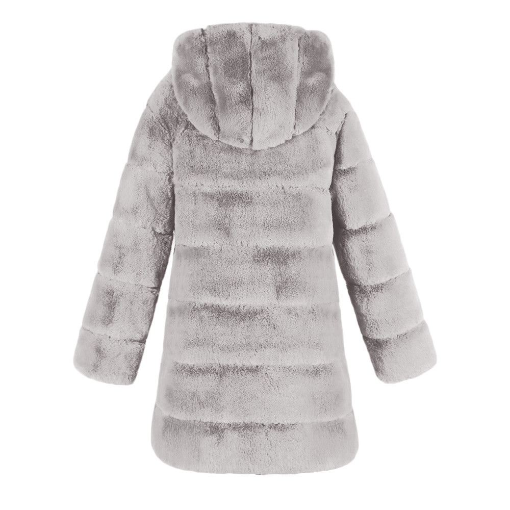 Women Coat Fashion Luxury Faux Fur Coat Hooded Autumn Winter Warm Overcoat Jacket Coats Women