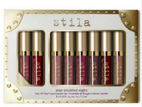 Stila Star Studded 8pcs Liquid Lipstick Lip gloss Set Stay All Days Long Lasting Creamy Shimmer Liquid Makeup Lip Gloss lipstick, One set
Stila Star Studded 8pcs Liquid Lipstick Lip gloss Set Stay All Days Long Lasting Creamy Shimmer Liquid Makeup Lip Gloss lipstick, One set