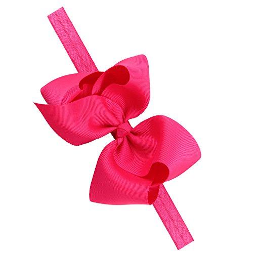 Baby Girls Headbands Grosgrain Ribbon 4.5" Hair Bows Headband Big Bow Hair Bands For Toddler Pack Of 20