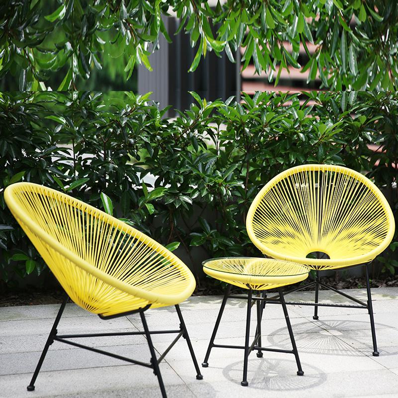 3PCS/set Balcony Cafe Table&Chairs Set Creative Breathable Moon Chair Heavy Loading Plastic Wire+steel Patio Furniture Set
3PCS/set Balcony Cafe Table&Chairs Set Creative Breathable Moon Chair Heavy Loading Plastic Wire+steel Patio Furniture Set