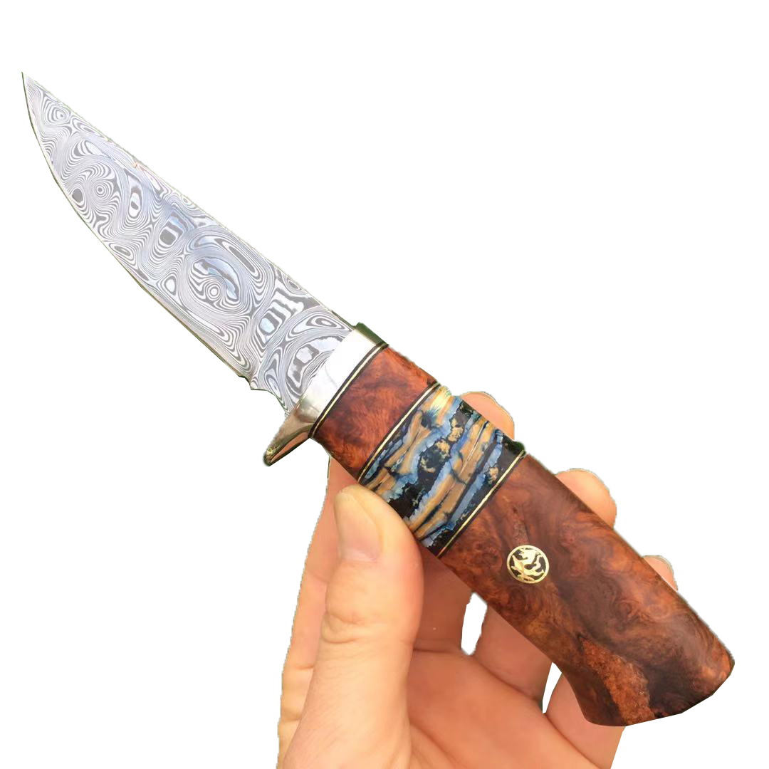 SK-24 Handmade Swedish Damascus Hunting Knife with Rosewood + Mammoth Teeth Fossil Handle Classic Straight Fixed Blade Knife for Camping
SK-24 Handmade Swedish Damascus Hunting Knife with Rosewood + Mammoth Teeth Fossil Handle Classic Straight Fixed Blade Knife for Camping