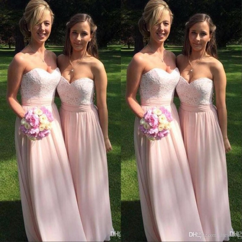 Elegant Bridesmaids Gown Sweetheart Lace Chiffon Wedding Party Gowns Colored Long Bridesmaid Dresses Robe De
Elegant Bridesmaids Gown Sweetheart Lace Chiffon Wedding Party Gowns Colored Long Bridesmaid Dresses Robe De