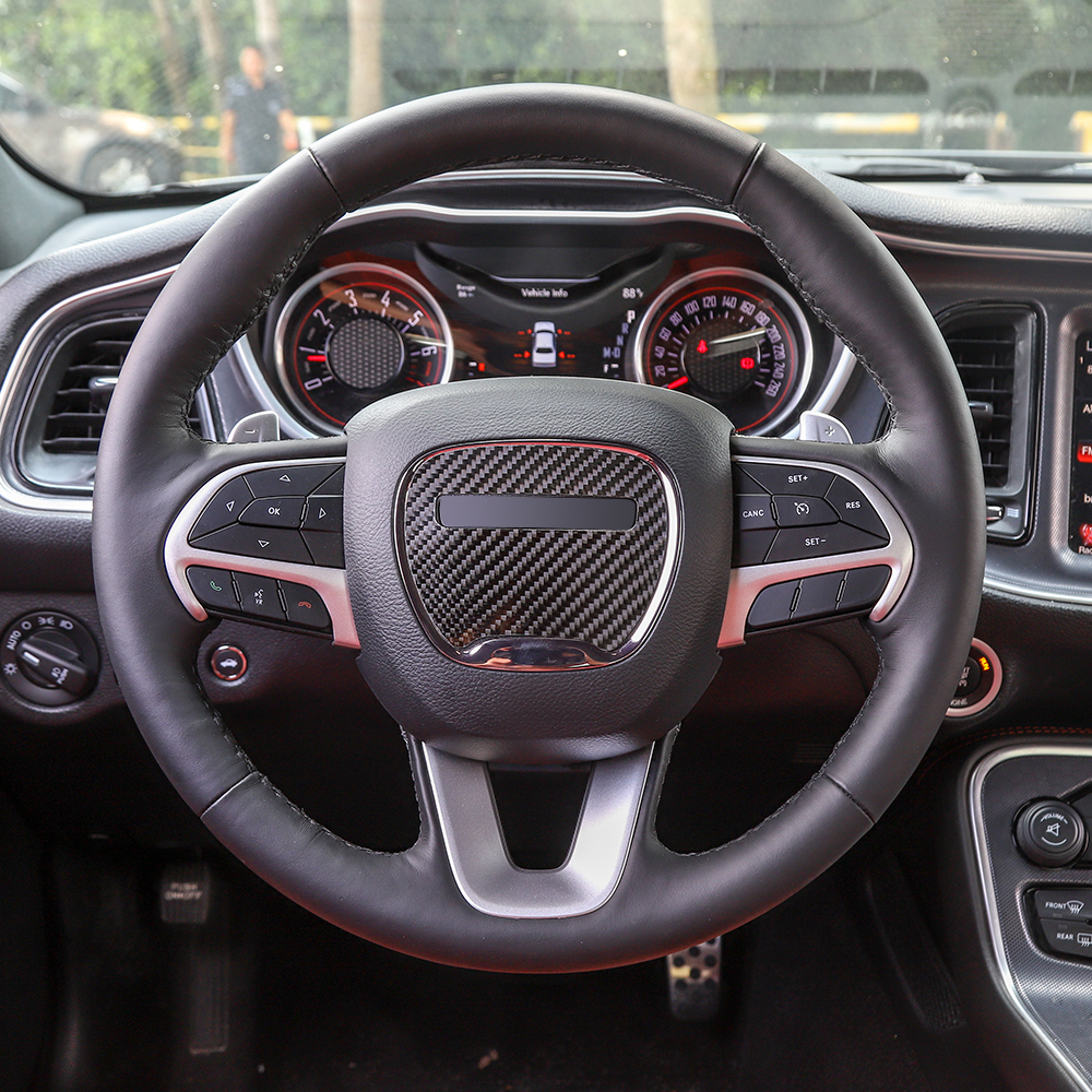 Car Steering Wheel Panel Trim ABS Decoration for Dodge Challenger 2015+ Factory Outlet Car Interior Accessories