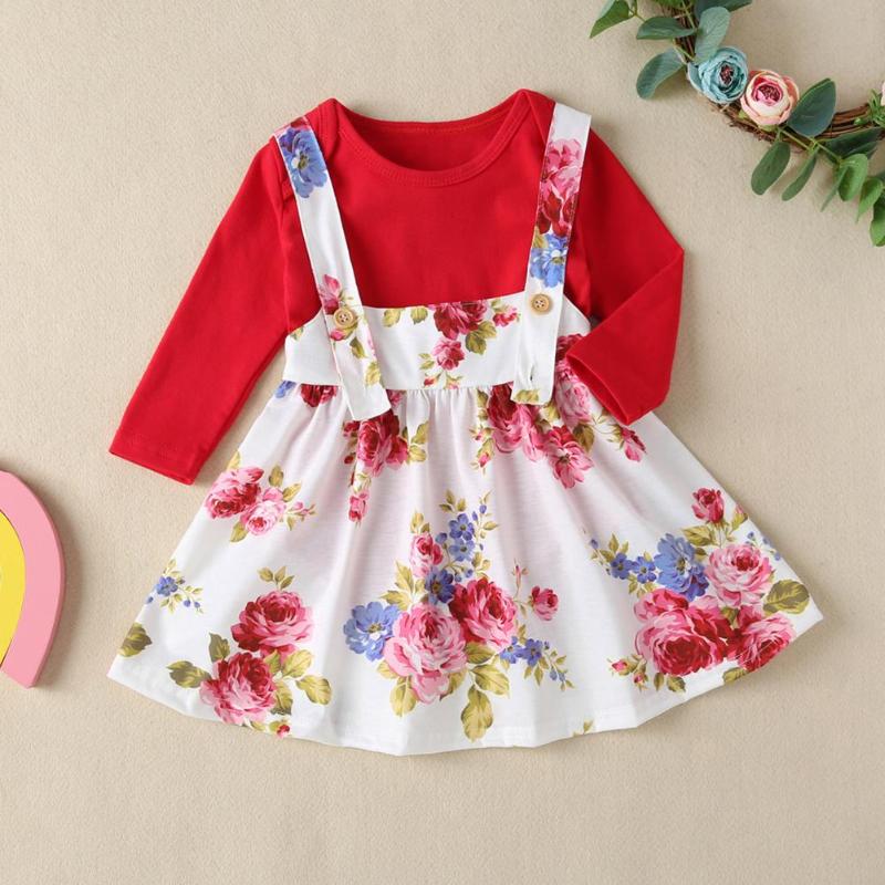 2pcs Sweet Newborn Baby Solid Romper Fashion Trend Floral Print Daily Leisure Comfort Soft Loose Suspender Skirt Set, Red
2pcs Sweet Newborn Baby Solid Romper Fashion Trend Floral Print Daily Leisure Comfort Soft Loose Suspender Skirt Set, Red
