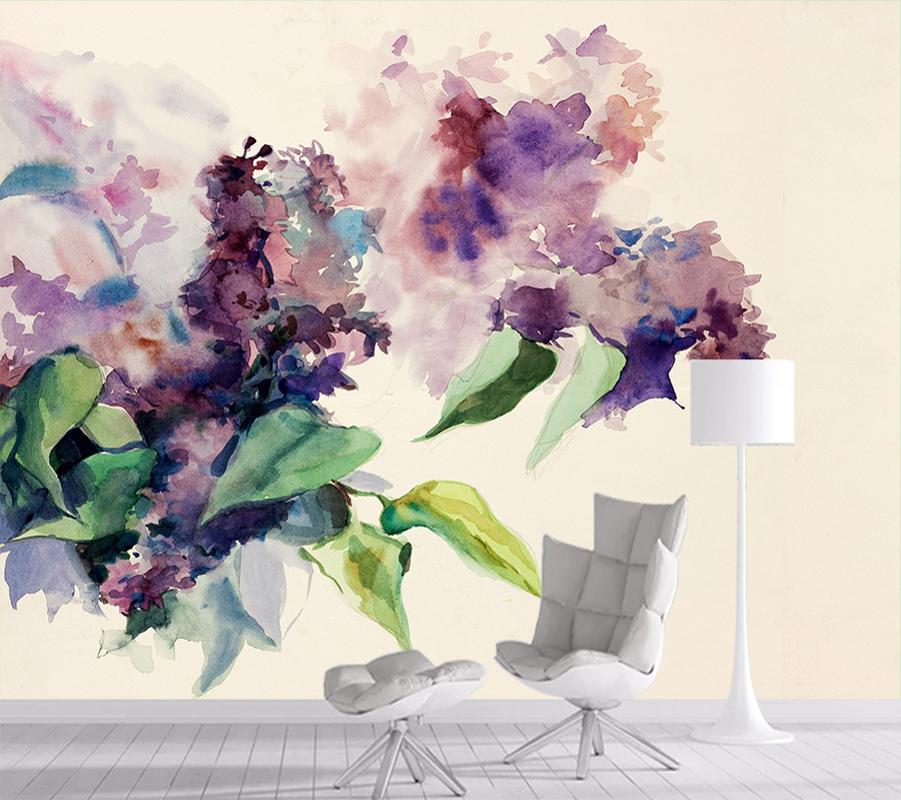 

Floral Painting Custom 3d Walls Papers Home Decor Wallpapers for Living Room Murals Wall Paper Contact Wallpaper Mural Rolls, Peel stick material