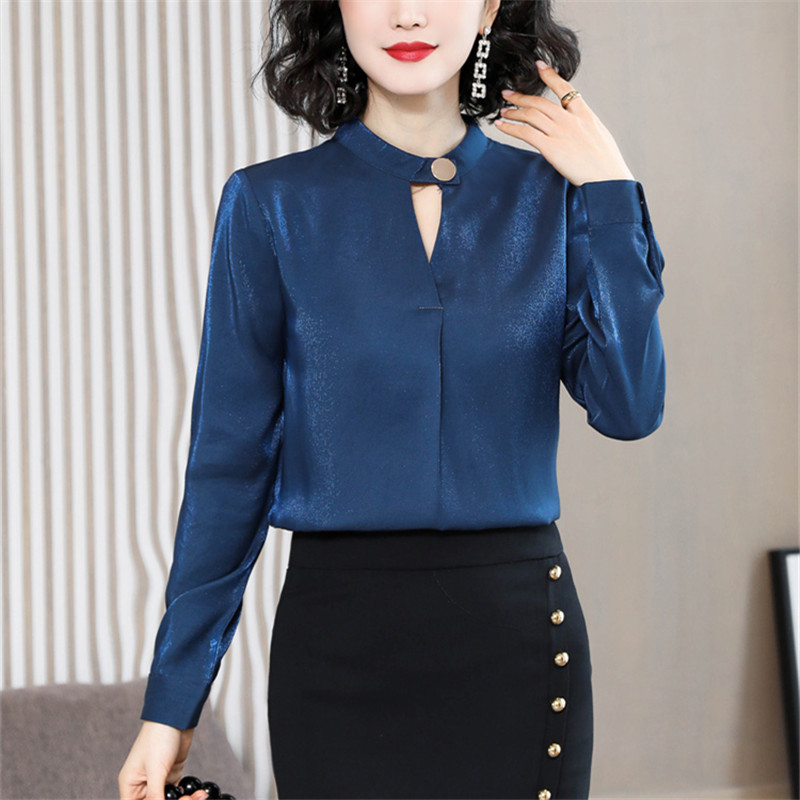 Korea Female Blouses Shirts Office Solid Chiffon V-Neck Shirts Blouse Vintage Casual Satin Silk Women Blusas Shirt Tops, White
Korea Female Blouses Shirts Office Solid Chiffon V-Neck Shirts Blouse Vintage Casual Satin Silk Women Blusas Shirt Tops, White