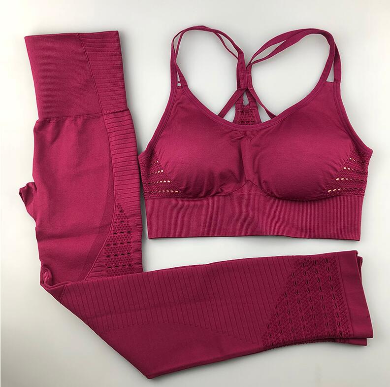 Women Yoga Set Fitness Clothing Sportswear Woman Gym Leggings Padded Push-up Strappy Sports Bra 2 Pcs Sports Suits, Red
Women Yoga Set Fitness Clothing Sportswear Woman Gym Leggings Padded Push-up Strappy Sports Bra 2 Pcs Sports Suits, Red