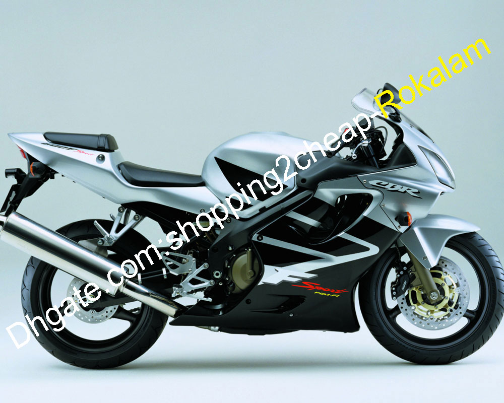 For Honda Cowling Parts CBR600 F4i 2001 2002 2003 CBR600F4i CBR 600 CBRF4i Black Silver Motorcycle Fairing Set (Injection molding)