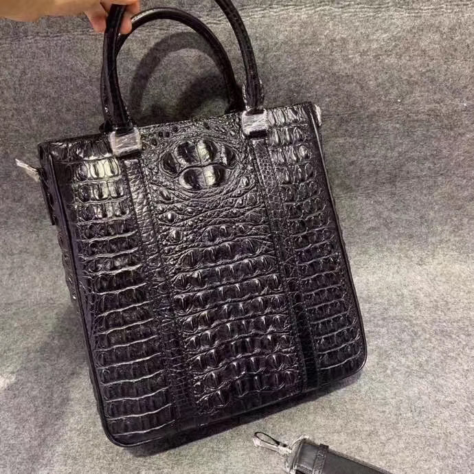 Casual Genuine Crocodile Skin Zipper Closure Businessmen Briefcase Real Alligator Leather Portfolio Purse Male Handbag, Black
Casual Genuine Crocodile Skin Zipper Closure Businessmen Briefcase Real Alligator Leather Portfolio Purse Male Handbag, Black