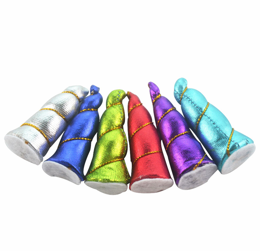 50Pcs/Lot 5cm Mini Unicorn Horns Headband Girls Kids Felt Padded Unicorn Horns Headband Making Hair Accessories Diy Party Unicorn 12 Colors