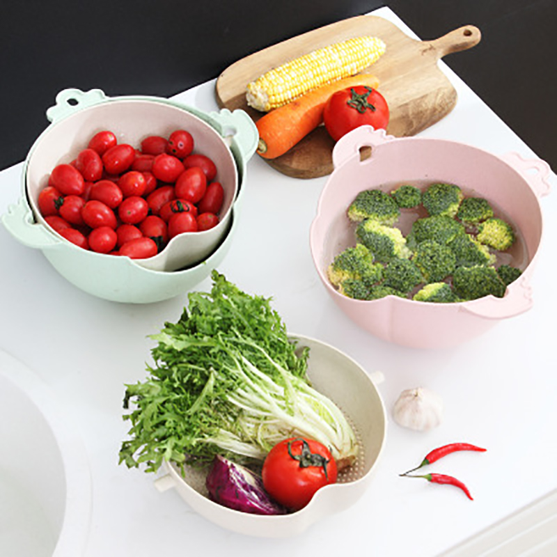 Creative Double Wash Melon Fruit Vegetable Basket 2020 New Kitchen Tool 360 Rotating Wheat Straw Drainer Washing Sieve
Creative Double Wash Melon Fruit Vegetable Basket 2020 New Kitchen Tool 360 Rotating Wheat Straw Drainer Washing Sieve