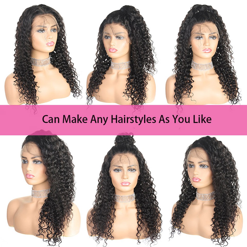 Ishow Middle Part T Lace Wigs Loose Deep Straight Human Hair Wigs Peruvian Curly Lace Wigs Indian Hair Malaysian Body Water Wave
