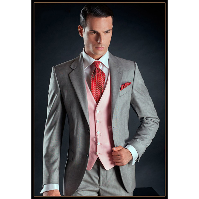 New Grey Pink Groomsmen Notch Lapel Groom Tuxedos Men Suits Wedding Best Man Blazer suit ( Jacket+Pants+Tie+Vest, Dark grey
New Grey Pink Groomsmen Notch Lapel Groom Tuxedos Men Suits Wedding Best Man Blazer suit ( Jacket+Pants+Tie+Vest, Dark grey