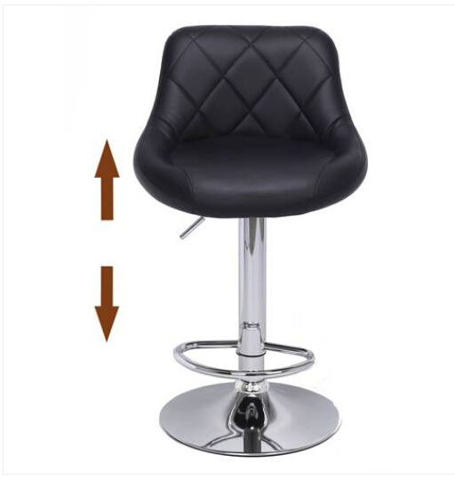Fashion Furniture Wholesales HOT Sales 2pc Adjustable High Type with Disk No Armrest Rhombus Backrest Design Bar Stool