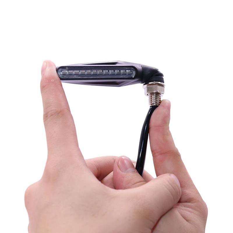 4pcs Motorcycle Turn Signal Lights 12 LED Flowing Indicator Lighting DRL Indicators Motor Flashing Brake Lamps