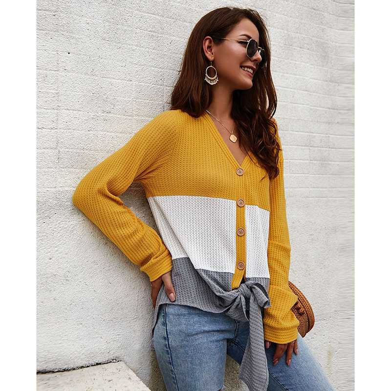 Fashion V Neck Women Sweater Casual Long Sleeve Color Patchwork Pullover Female 2019 Autumn Winter Jumpers Knitwear Tops SJ3758V, Black
Fashion V Neck Women Sweater Casual Long Sleeve Color Patchwork Pullover Female 2019 Autumn Winter Jumpers Knitwear Tops SJ3758V, Black