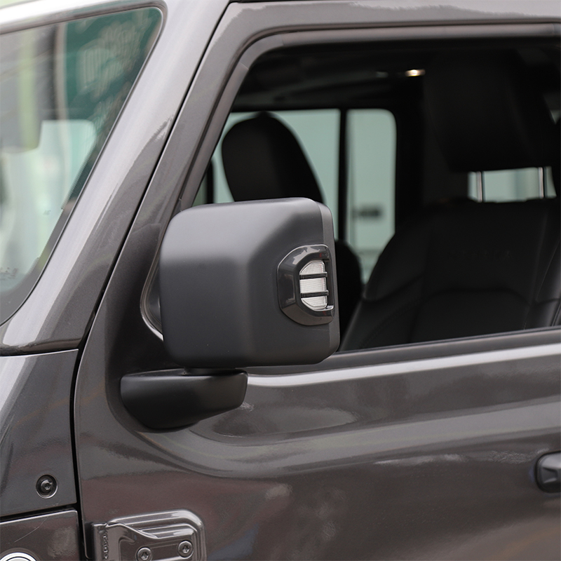 Black Rear Mirror Turn Signal Decoration Fit For Jeep Wrangler JL 2018+ Car Exterior Accessories ABS Car Styling