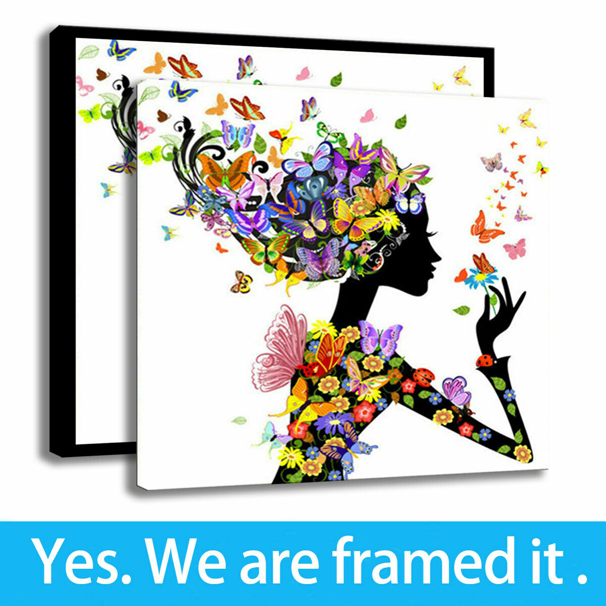 Canvas HD Print Home Deco Painting Creative Colorful Woman Butterfly Art Framed Art - Ready To Hang - Support Customization
Canvas HD Print Home Deco Painting Creative Colorful Woman Butterfly Art Framed Art - Ready To Hang - Support Customization