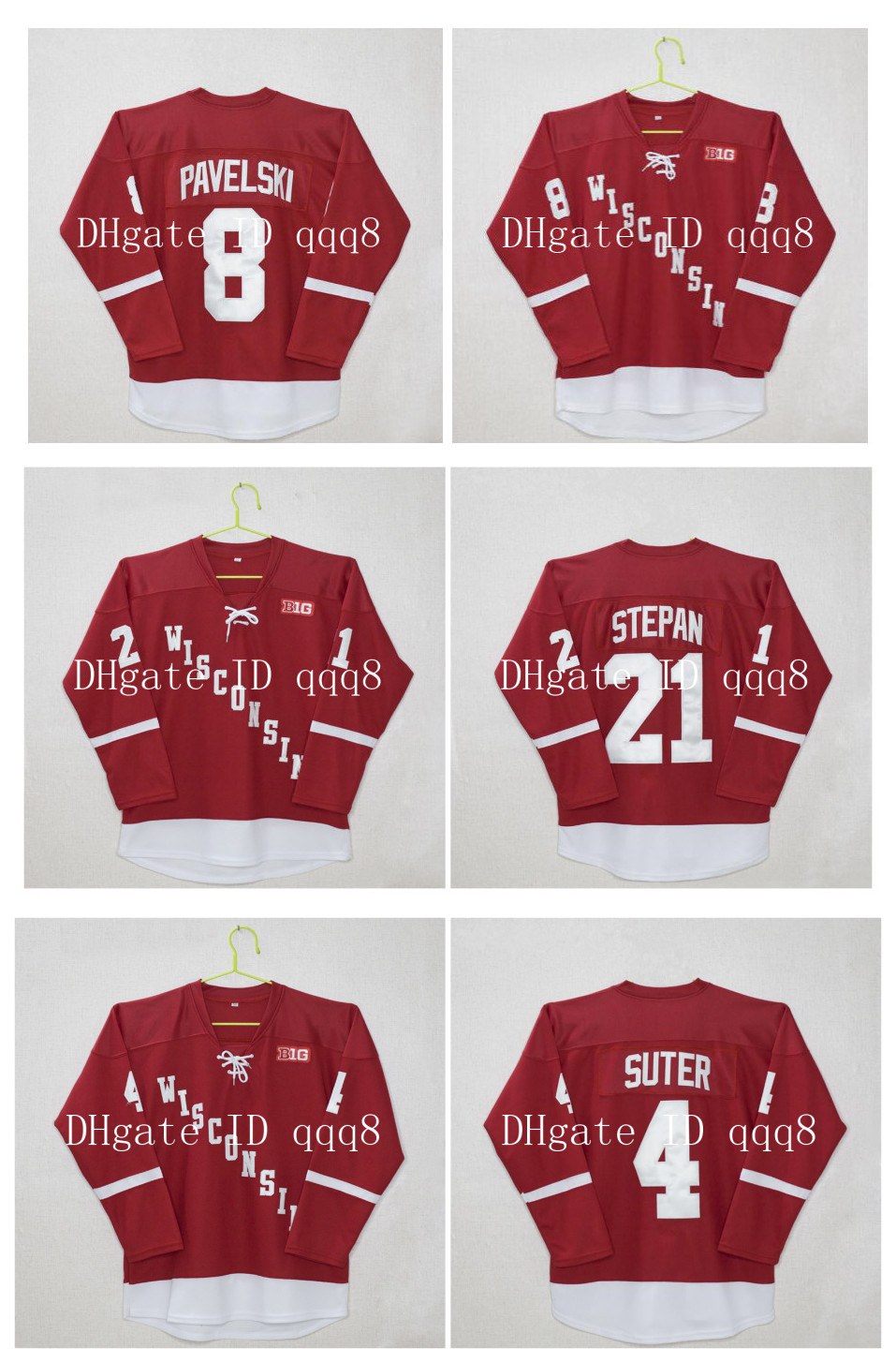 Wisconsin Madison Jerseys #4 Ryan Suter #8 Joe Pavelski #21 Derek Stepan Red 100% Stitching Custom Hockey Jerseys, Black;red
Wisconsin Madison Jerseys #4 Ryan Suter #8 Joe Pavelski #21 Derek Stepan Red 100% Stitching Custom Hockey Jerseys, Black;red