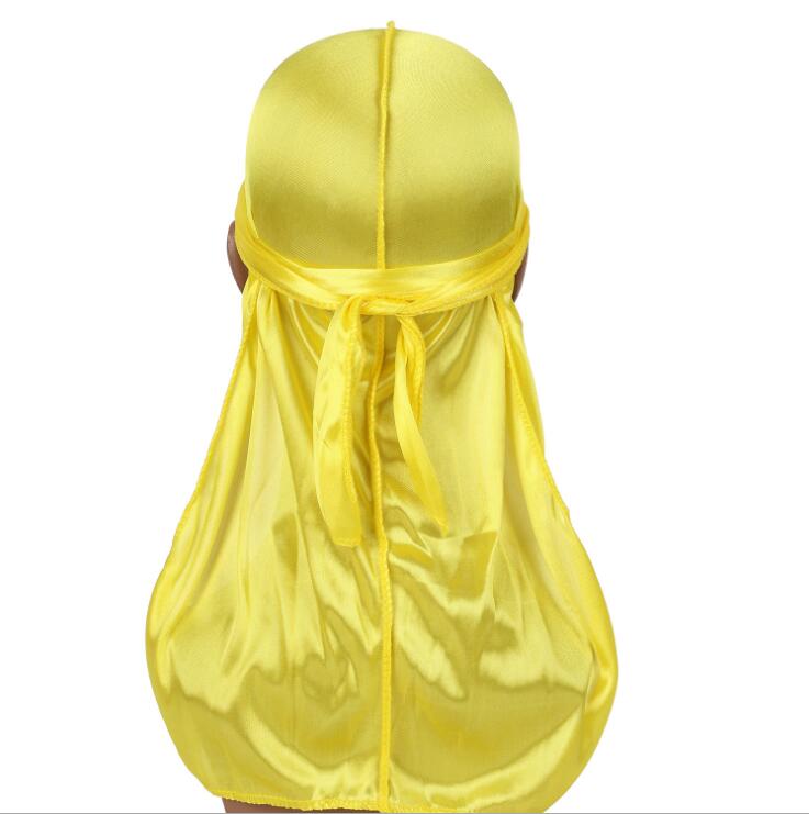 Men's Satin Durags Bandana Turban Wigs Men Silky Durag Headwear Headband Pirate Hat Hair Accessories GD256