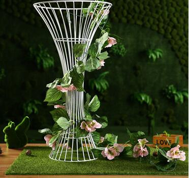 2019 Mermaid Flower Vase Stand Metal Road Lead Flower Stand For Wedding Party Table Centerpiece Decorations