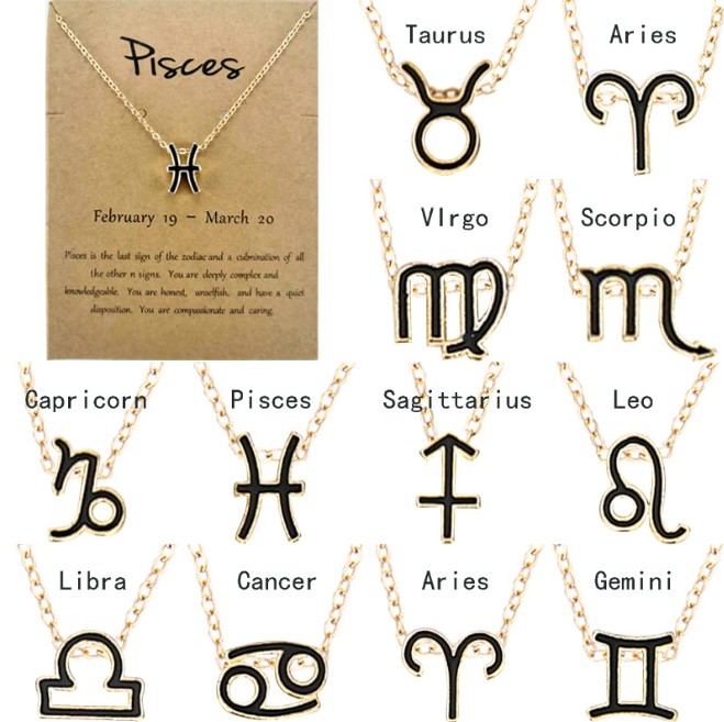 Constellation Necklace Enamel Zodiac Sign Horoscope Pendant Jewelry Astrology Birthday Gift Message Card for Women
Constellation Necklace Enamel Zodiac Sign Horoscope Pendant Jewelry Astrology Birthday Gift Message Card for Women