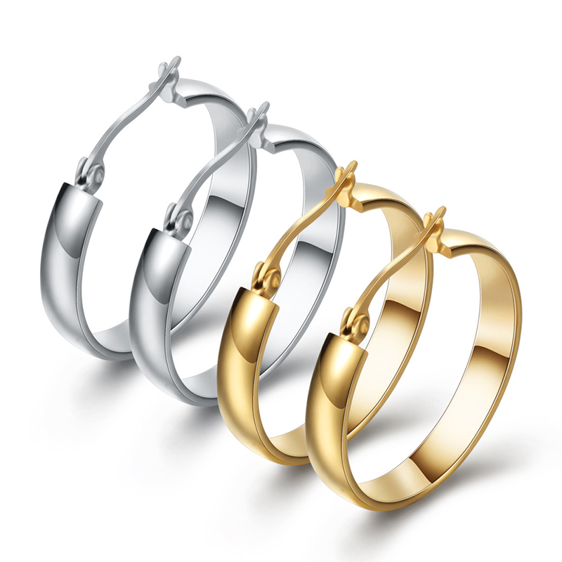 Charm Silver/ Gold Hoop Earrings For Women Stainless Steel Round Female Fashion Jewelry
Charm Silver/ Gold Hoop Earrings For Women Stainless Steel Round Female Fashion Jewelry