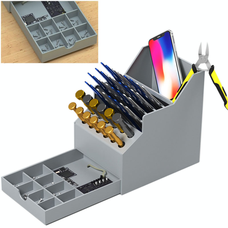 Multifunctional toolbox mobile phone repair desktop finishing storage box Screwdriver parts box with drawer tool
Multifunctional toolbox mobile phone repair desktop finishing storage box Screwdriver parts box with drawer tool