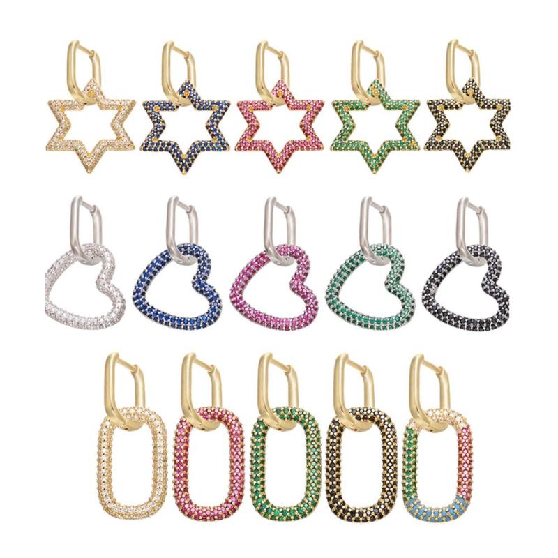 Hoop & Huggie HECHENG 1pair Earrings Wholesale Geometry Colorful Zircon Stud Clip CZ Gold Color For Women Gift Jewelry VE153
Hoop & Huggie HECHENG 1pair Earrings Wholesale Geometry Colorful Zircon Stud Clip CZ Gold Color For Women Gift Jewelry VE153