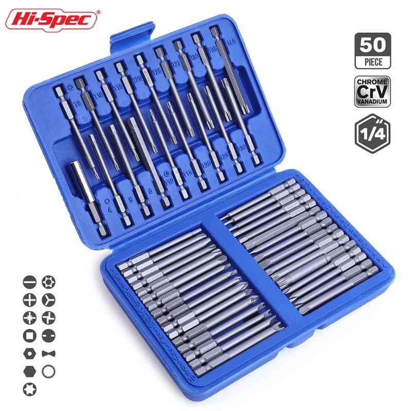 Hi-Spec 50pc 75mm Extra Long Reach Bit Set Screwdriver Bits Torx Hex Spline Brocas Destornillador Parafusadeira Hand Tool
Hi-Spec 50pc 75mm Extra Long Reach Bit Set Screwdriver Bits Torx Hex Spline Brocas Destornillador Parafusadeira Hand Tool