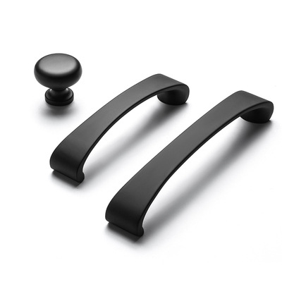 Factory Price Metal Black Color Modern Design Hardware Door Drawer Cabinet Knobs Dresser Handle Cupboard Furniture Bathroom Knobs Pull