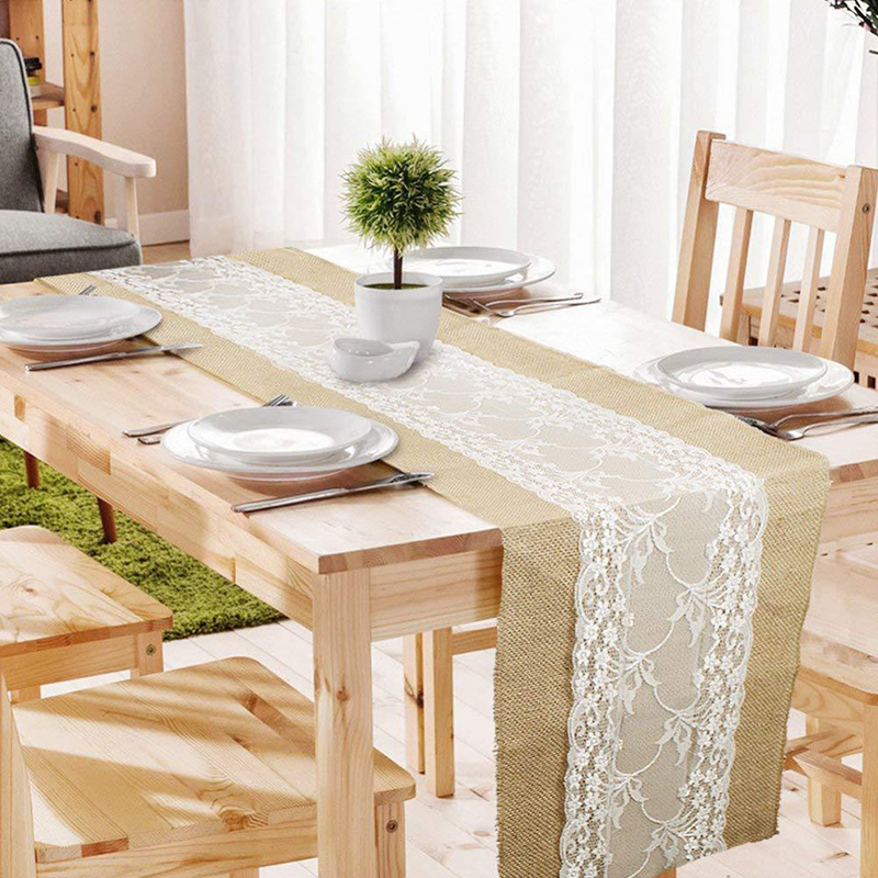 30cm x 275cm Vintage Rustic Burlap Hessian Lace Table Runners Rustic Wedding Decoration Natural Burlap Table Runner
30cm x 275cm Vintage Rustic Burlap Hessian Lace Table Runners Rustic Wedding Decoration Natural Burlap Table Runner