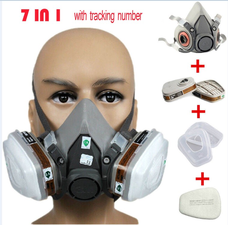 Whole6200 Respirator Gas Mask Body Masks Dust Filter Paint Spray Half Face MaskConstructionMining4992921