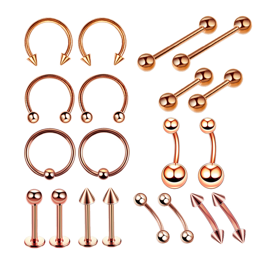 20 Pack16G Stainless Steel Curved Eyebrow Ear Navel Belly Ring Lip Nose Ring Studs Hoop Nose Studs Piercing Jewelry Kit
20 Pack16G Stainless Steel Curved Eyebrow Ear Navel Belly Ring Lip Nose Ring Studs Hoop Nose Studs Piercing Jewelry Kit