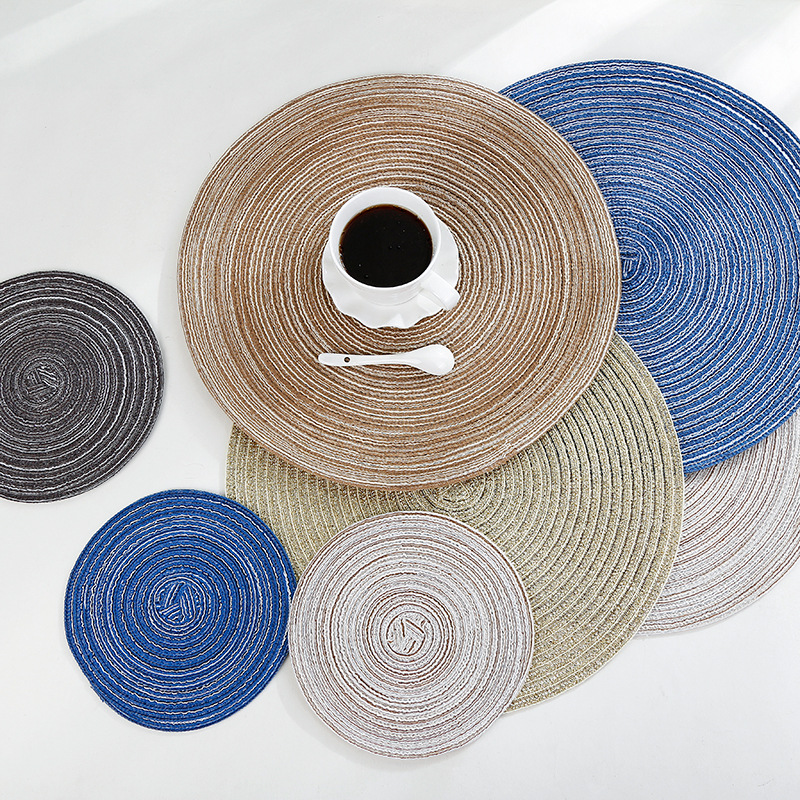 Non-slip Round Placemat Table Mat Cotton Linen Weave Bowl Mat Insulation Heat Pad Anti-scalding Cup Holder Home Kitchen Supplies VT0341
Non-slip Round Placemat Table Mat Cotton Linen Weave Bowl Mat Insulation Heat Pad Anti-scalding Cup Holder Home Kitchen Supplies VT0341