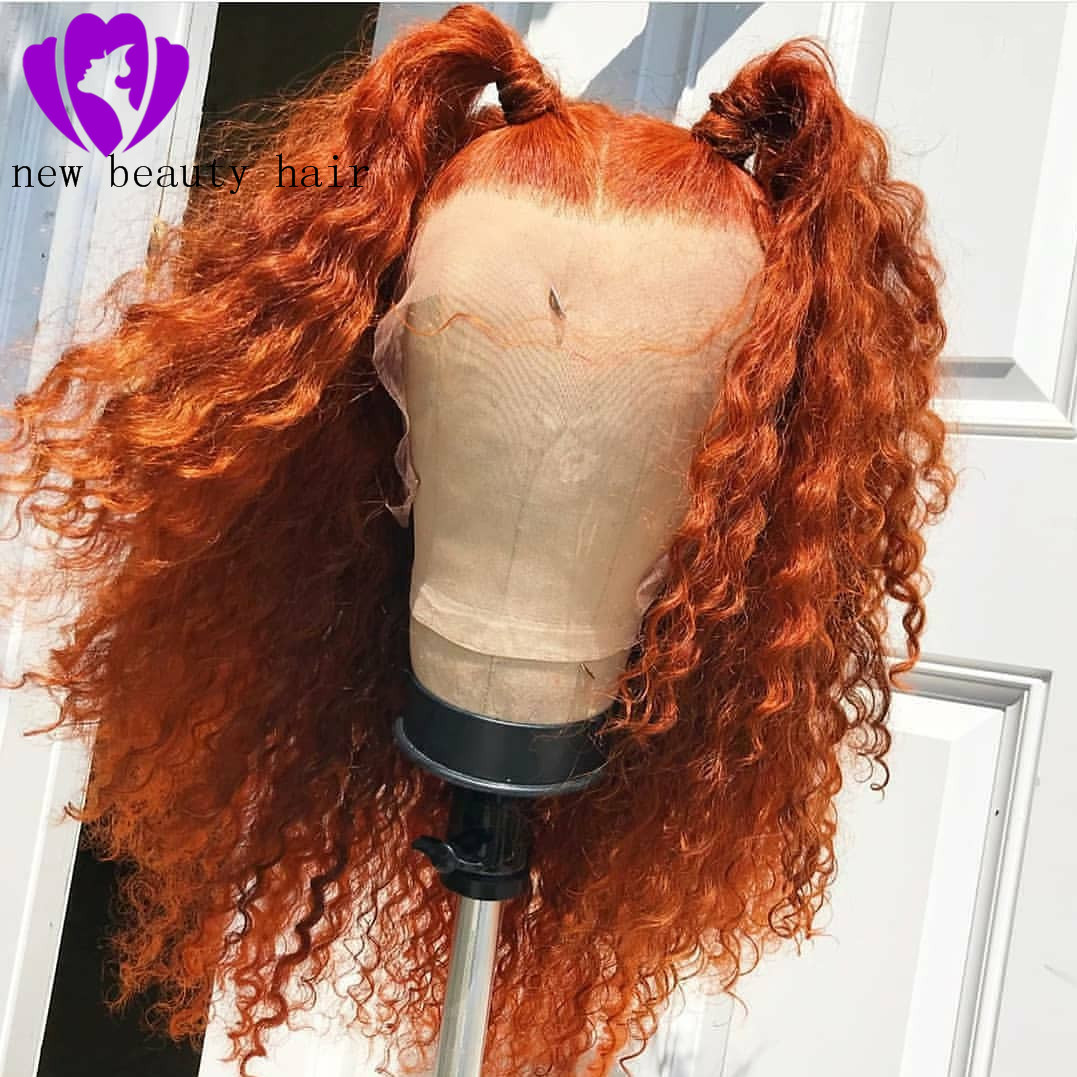 Top Quality Black 180density Glueless Synthetic Wigs Kinky Curly Lace Front Wig Heat Resistant Fiber Curly Synthetic Lace Front Wig
