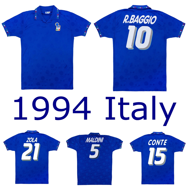 1994 Italy retro soccer jersey 94 italy MALDINI BARESI Roberto Baggio ZOLA CONTE vintage classic football shirt