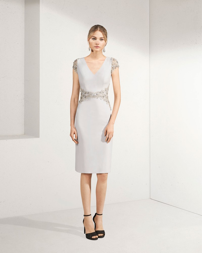 2019 Chic Mother Of The Bride Dresses With Jacket Cap Sleeves Wedding Guest Dress Knee Length V Neck Elegant Evening Gowns Lace Beaded