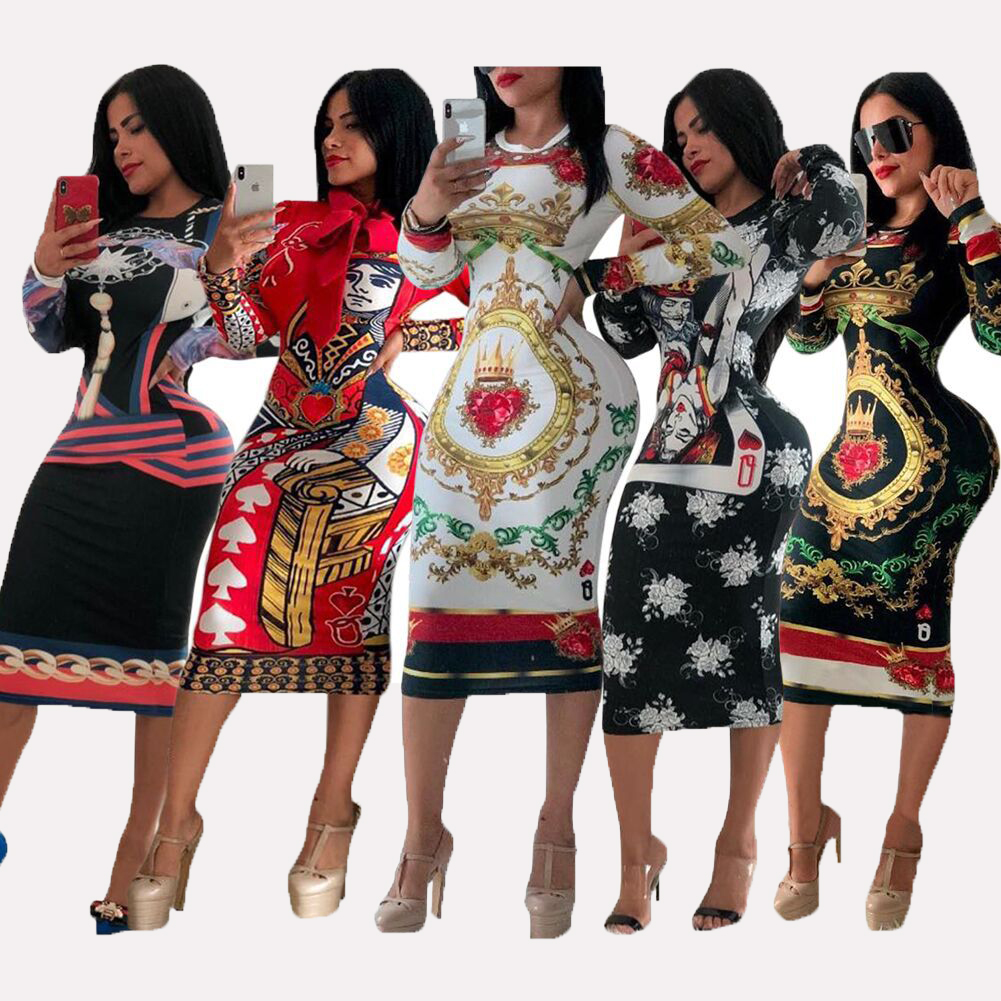 2020Women' Fashion Dress Stretch Evening Dress Trend Pattern Multi-Style Bodycon Floral Print Women' Polyester Size -2XL 5 Styles-1, S1
2020Women' Fashion Dress Stretch Evening Dress Trend Pattern Multi-Style Bodycon Floral Print Women' Polyester Size -2XL 5 Styles-1, S1
